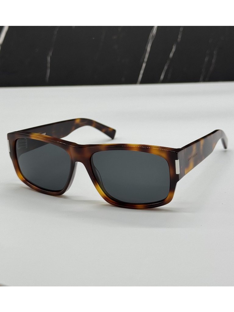 Saint Laurent Sl689 002 Havana Gray Unisex Sunglasses